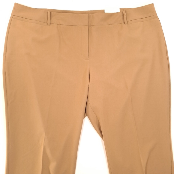 LANE BRYANT Perfect Drape Tan Dress Pants Straight Leg Stretch - Sz 28 Long - Picture 2 of 7